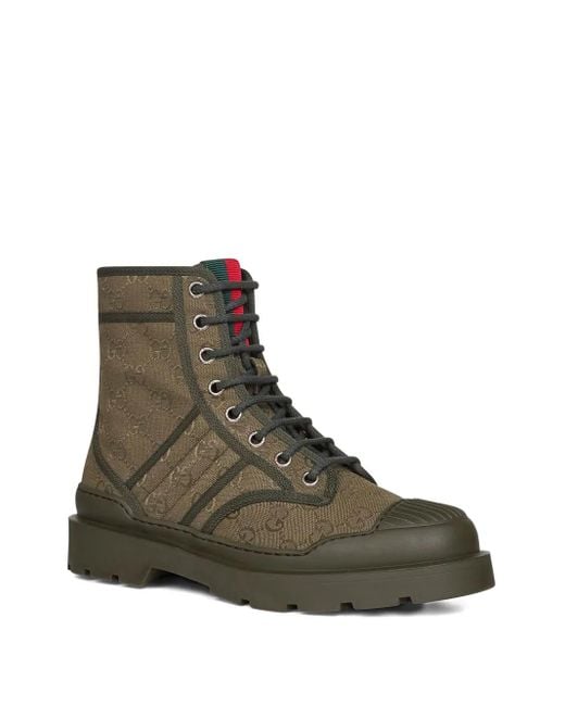 Gucci Green Lug-Sole Boots for men
