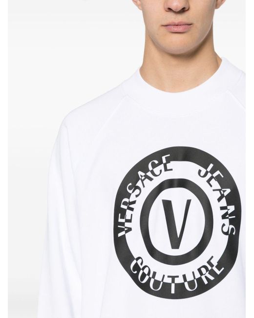 Versace Sweatshirt mit Logo-Print in White für Herren