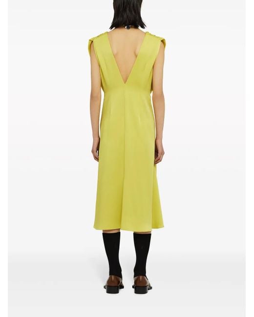 Jil Sander Yellow Ss24 Midi Dress