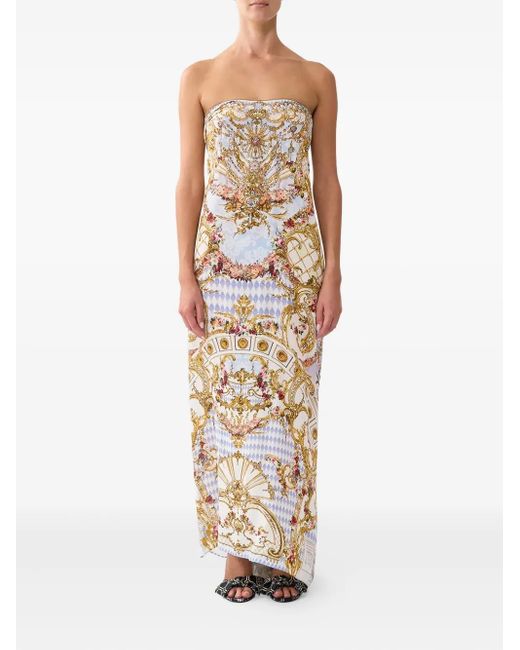 Tunique Throne Games En Soie Camilla en coloris Metallic