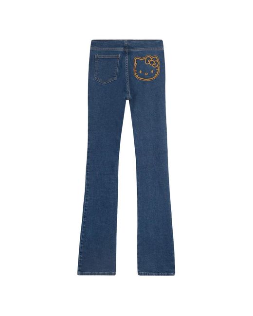 Gcds Blue Hello Kitty Flared Trousers