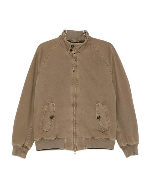 Baracuta Brown Zip-Up Bomber Jacket for men