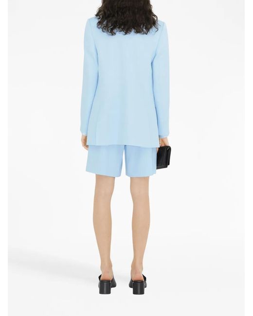 Burberry Blue High-Waisted Tailored Shorts