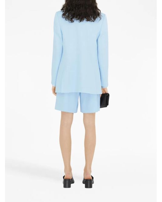 Pantalones cortos de vestir de talle alto Burberry de color Blue