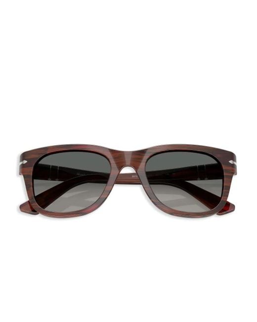 Persol Gray Round-Frame Sunglasses