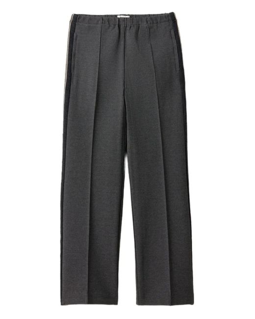 Pantaloni Con Banda Laterale di Miu Miu in Gray