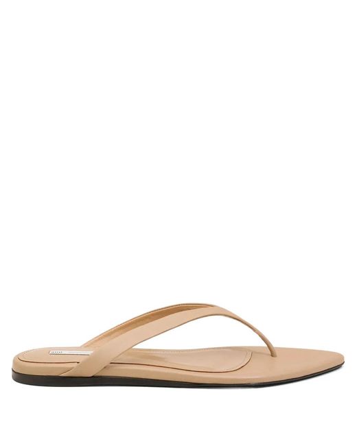 AMI Multicolor Lamb Leather Pointed Toe Flip Flops
