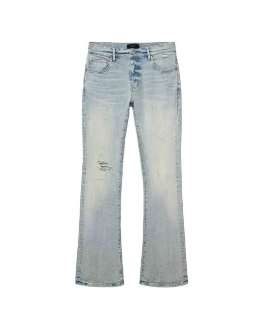 Purple Brand Blue P004 Distressed Blowout Jeans for men