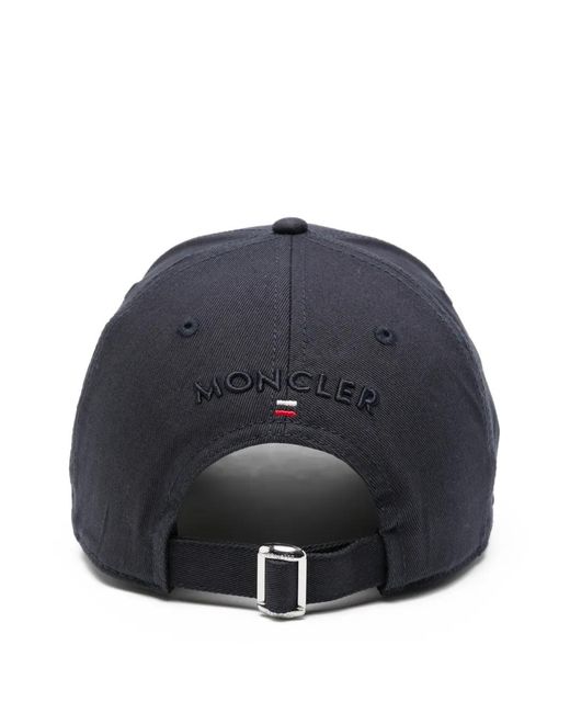 Moncler Blue Logo-Patch Cap