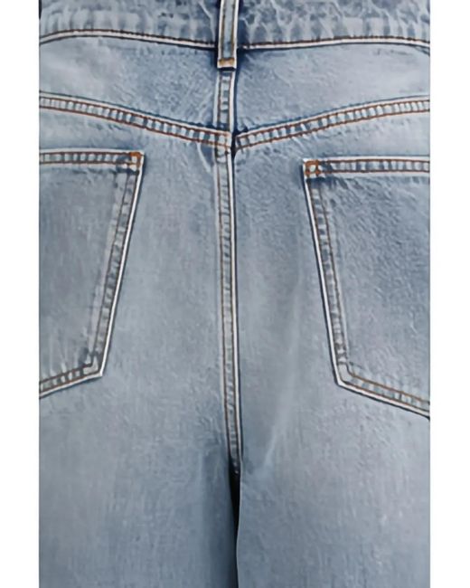 Rohe Blue Sculptural Button-Fastening Jeans