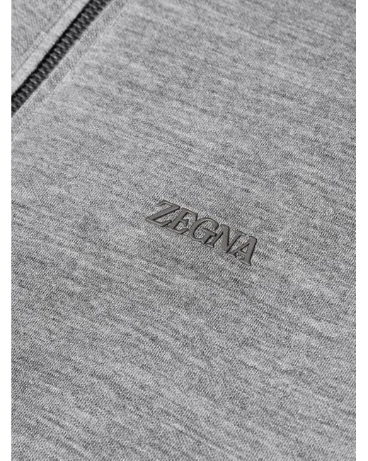 Zegna Blue Reversible Zip-Up Vest for men