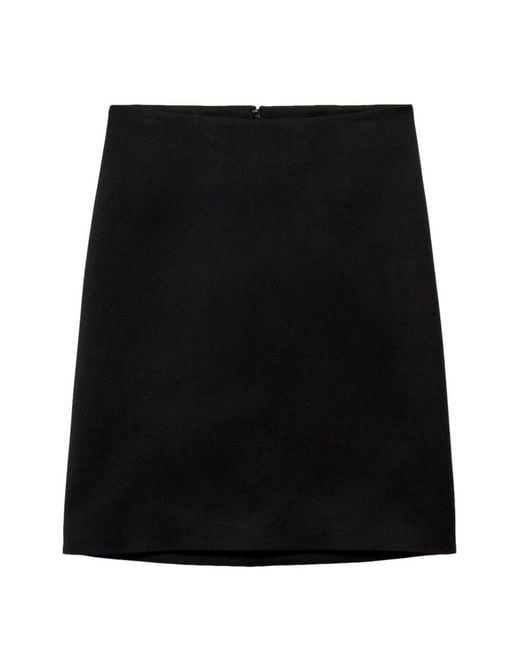 Balenciaga Black A-Line Midi Skirt