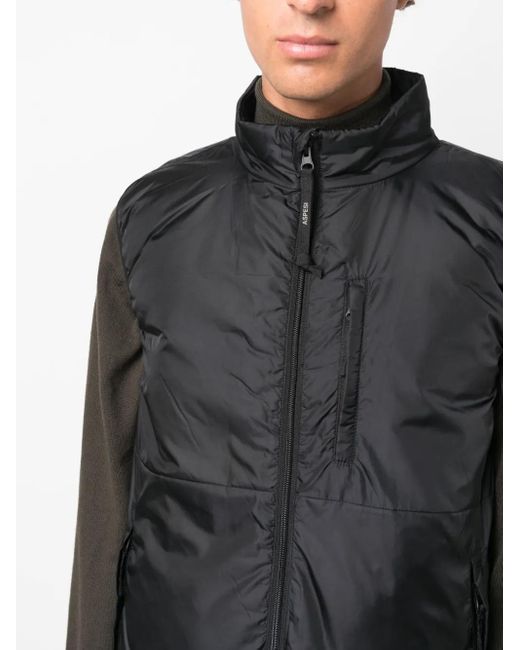 Aspesi Black Jil Zip-Up Gilet for men