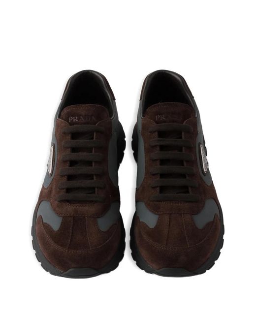 Prada Sneakers Mit Triangel-Logo in Black für Herren