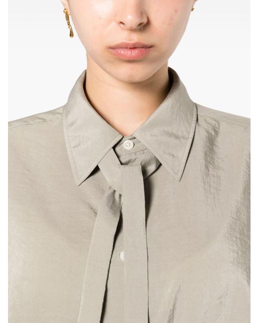 Lemaire Natural Tie-detail Satin Shirt