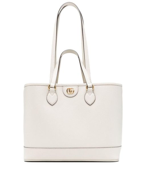 Gucci White Ophidia Medium Tote Bag - Women's - Leather