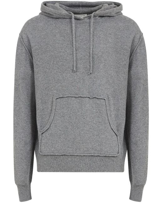 Maison Margiela Gray Wool And Cashmere Sweatshirt With Hood for men