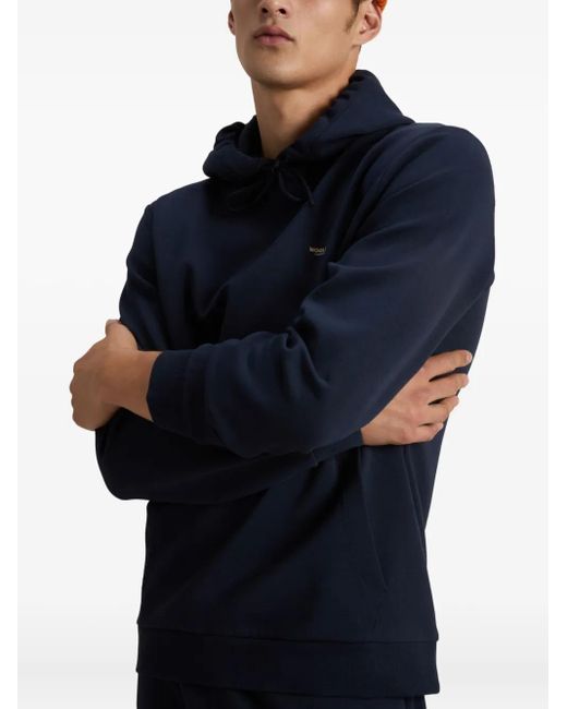 メンズ Woolrich ロゴ パーカー Blue