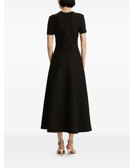 Oscar de la Renta Black Twist-Embellished Dress