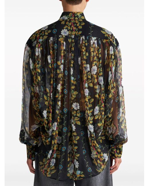 Blusa con estampado floral Etro de color Black