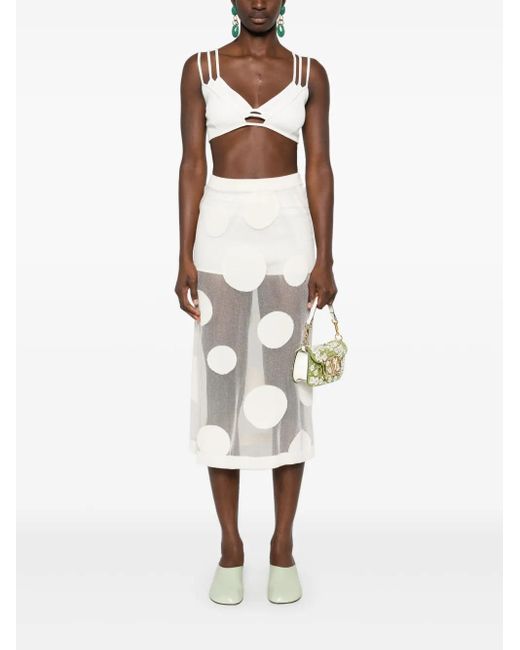 Viktor & Rolf White Layered Cropped Top