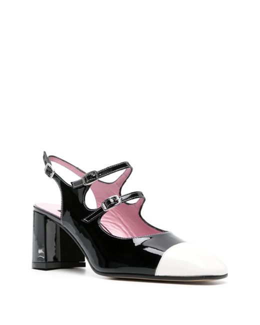 CAREL PARIS Black Papaya 60Mm Patent Leather Pumps