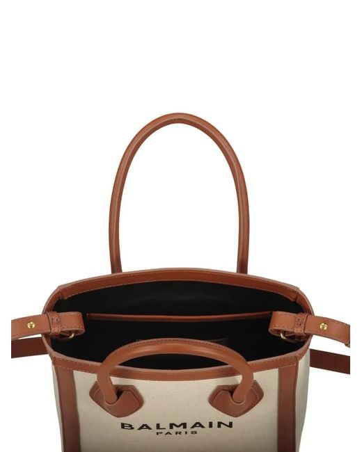 Balmain White Logo Tote Bag