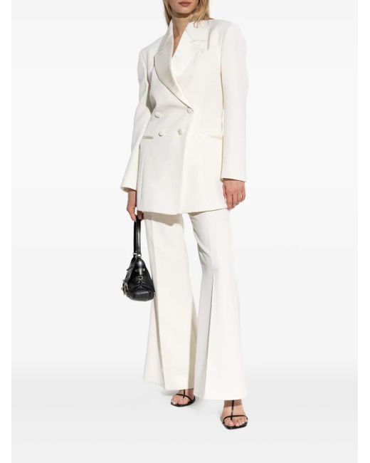 Givenchy White Tailored Flared Trousers