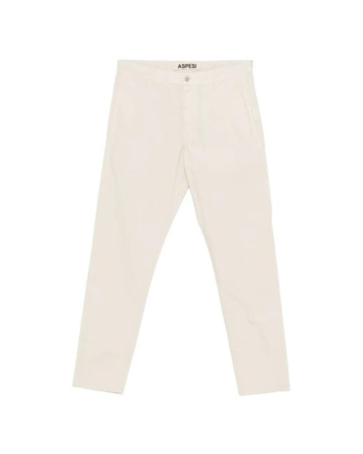 Aspesi Broek Met Knoopsluiting in het White voor heren