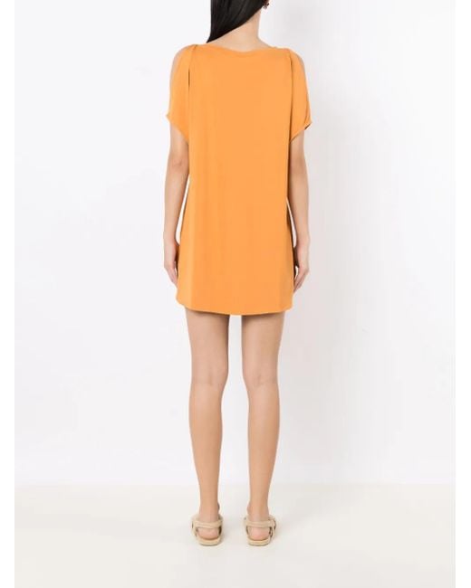 Lygia & Nanny Orange Kleid Mit Rundem Ausschnitt