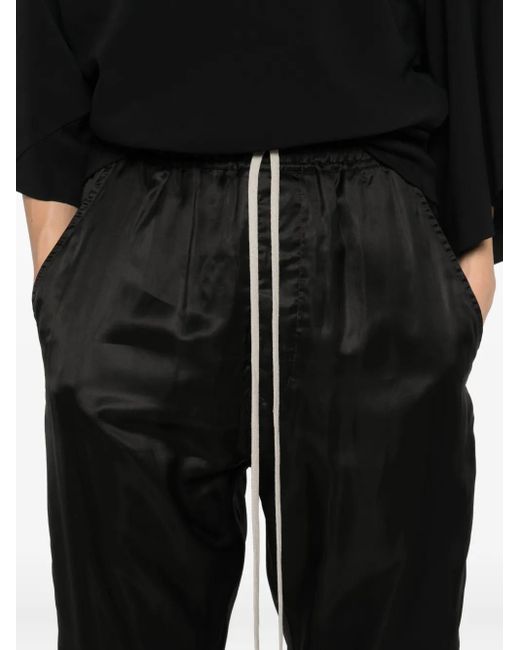 Pantalones con cordones y cremallera Rick Owens de color Black