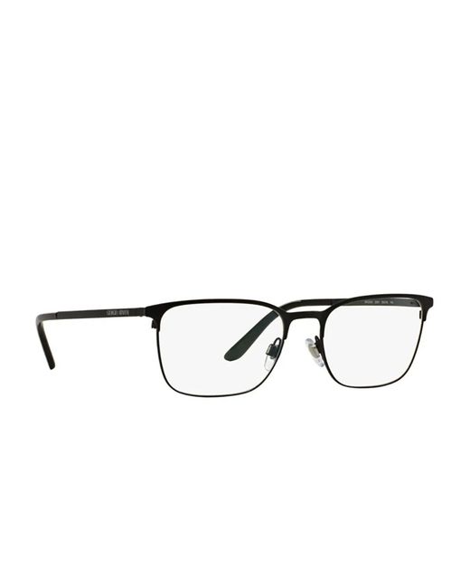 Giorgio Armani Black Rectangle-Frame Glasses for men