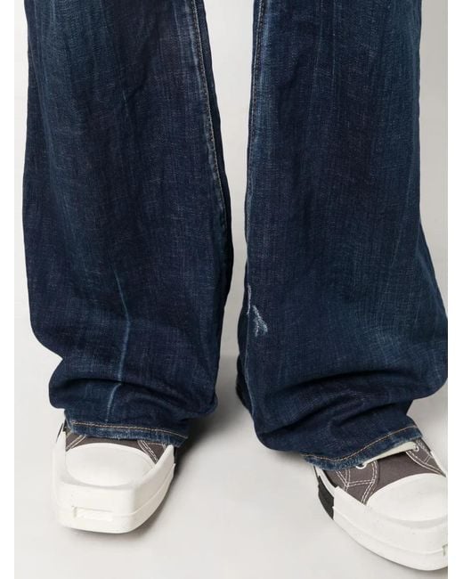 DSquared² Blue Mid-Rise Flared Jeans for men