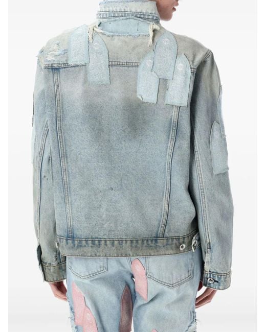 Who Decides War Blue Patch-Detailing Jacket