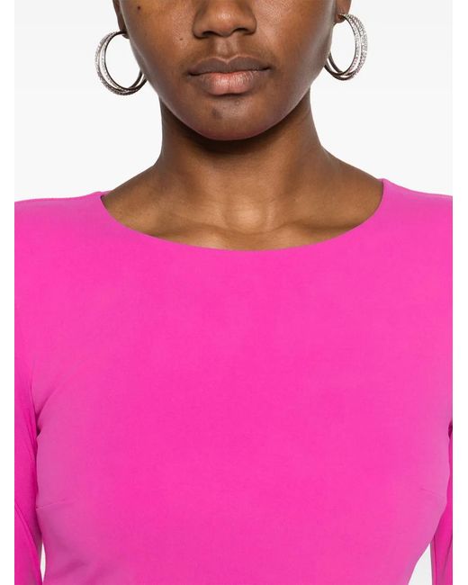 Patrizia Pepe Pink Cut-Out Midi Dress