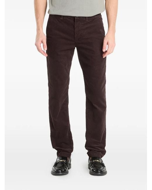 Tommy Hilfiger Black Denton Corduroy Straight Trousers for men