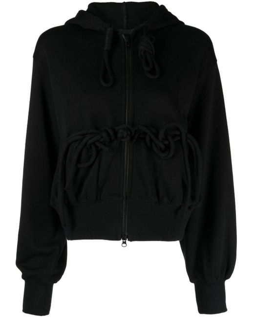JNBY Black Knot-detail Hooded Jacket