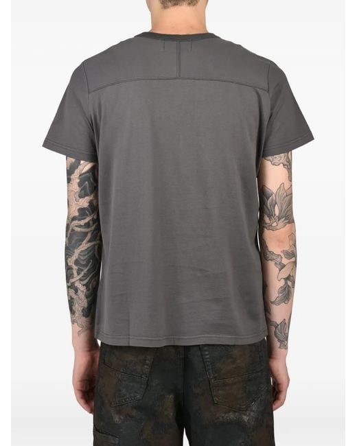 CEDARWOOD Black Slogan-Print Fitted T-Shirt for men