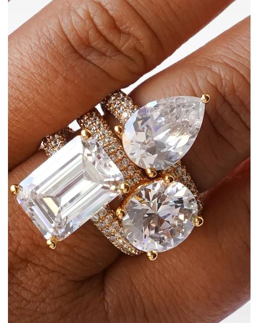 Izabel Display White Mega Drop Pavé Ring