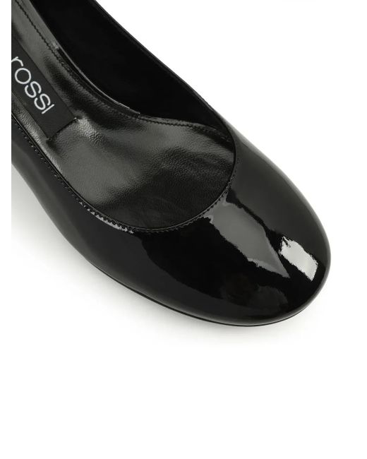 Sergio Rossi Black Pilier Leather Pumps