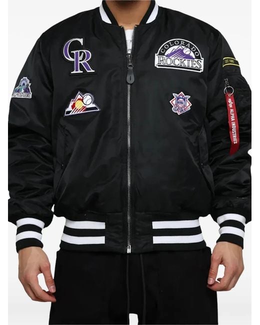 KTZ Black X Alpha Industries Reversible Bomber Jacket for men