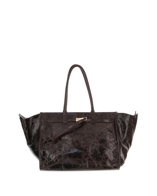 Benedetta Bruzziches Black Mame Weekend Metal-Detail Tote Bag