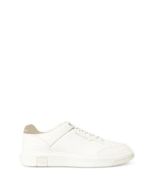 Emporio Armani White Baskets À Lacets for men