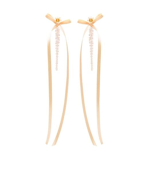 Simone Rocha White Ohrringe Mit Schleife