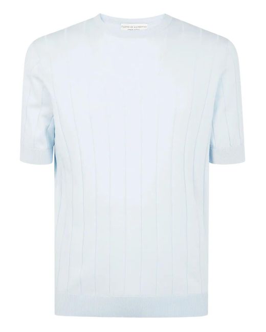 メンズ FILIPPO DE LAURENTIIS Knitted T-shirt White