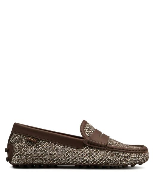 Tod's Brown Tweed Loafers