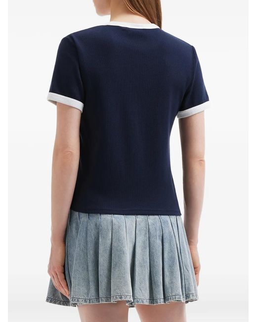 Chocoolate Blue T-Shirt En Coton À Broderies