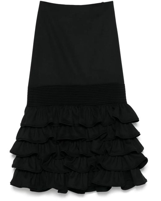 Pink ラッフル スカート Black