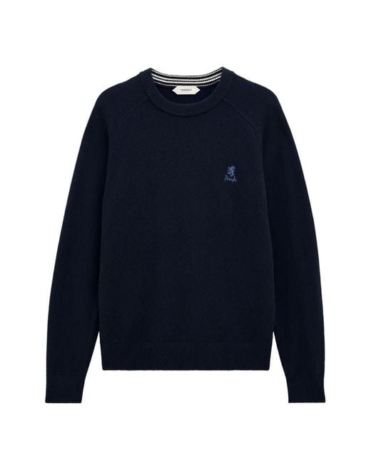 Pringle of Scotland Blue Crew-Neck Logo Sweater for men