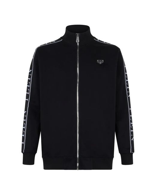 Philipp Plein Blue Cropped Denim Jacket All-Over Roses